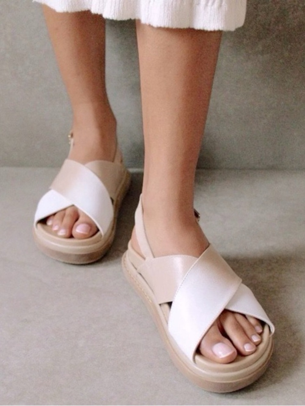 ALOHAS Marshmallow Ombré Stone Beige Sandal 39